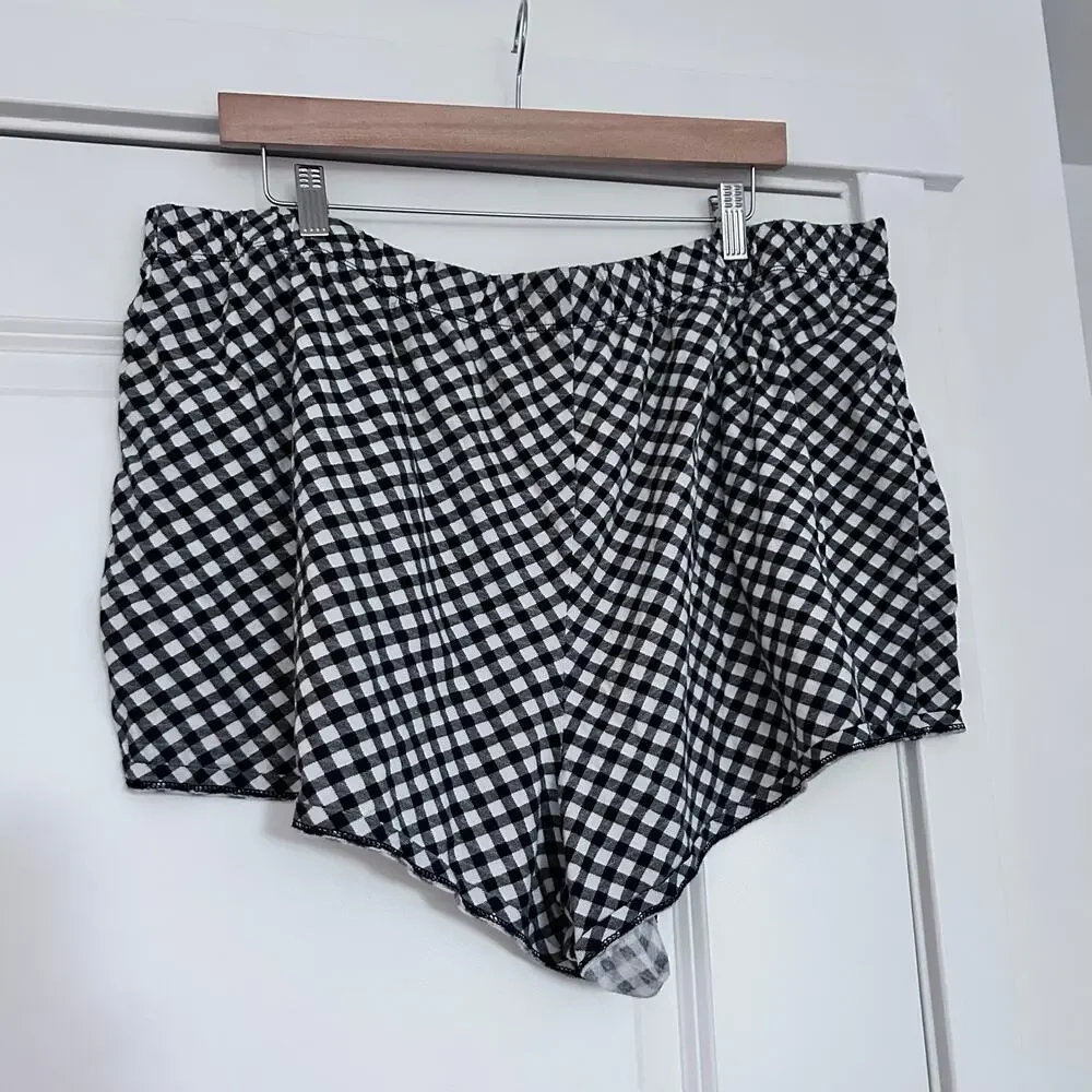 Cacique Preppy Old Money Gingham Sleep Shorts Fisherman Coastal Women's 22 24